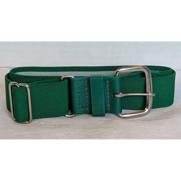 ADIDAS Womens Belt Sporty  Green Stretch Canvas Adjustable Retro Sz Small Preppy - Picture 14 of 15